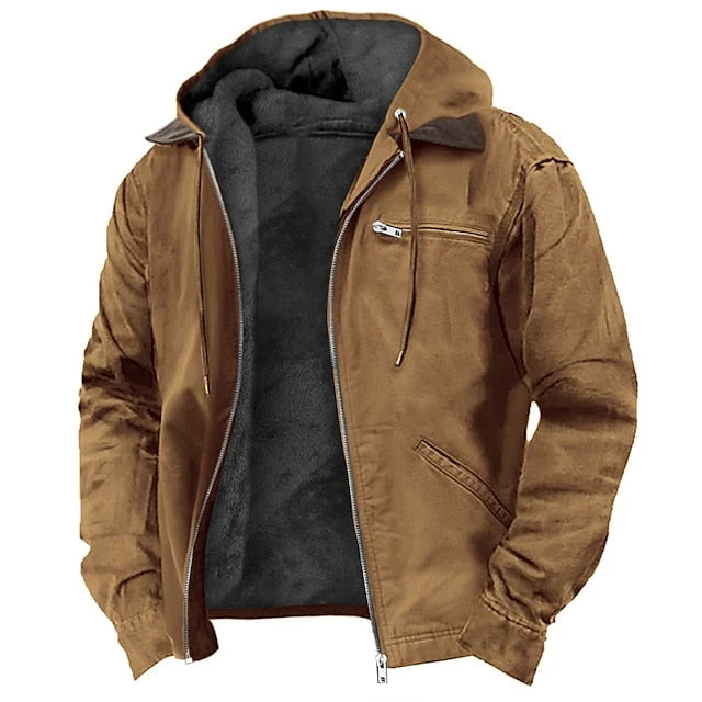Outdoor Jacket Woven Polyester Wind-Resistant Full Zipper