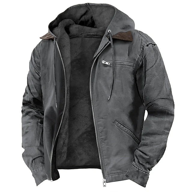 Outdoor Jacket Woven Polyester Wind-Resistant Full Zipper