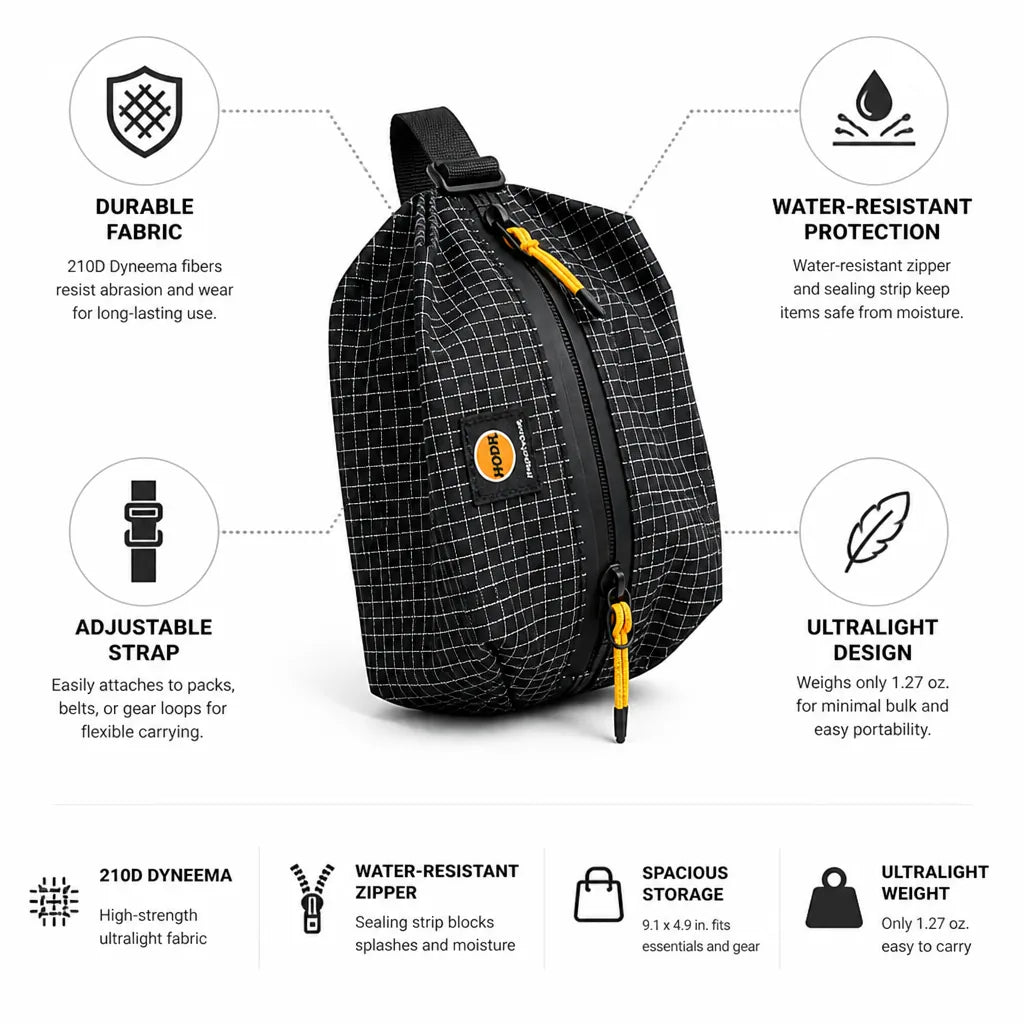 Outdoor Pouch Ultralight 210D Dyneema Water-Resistant