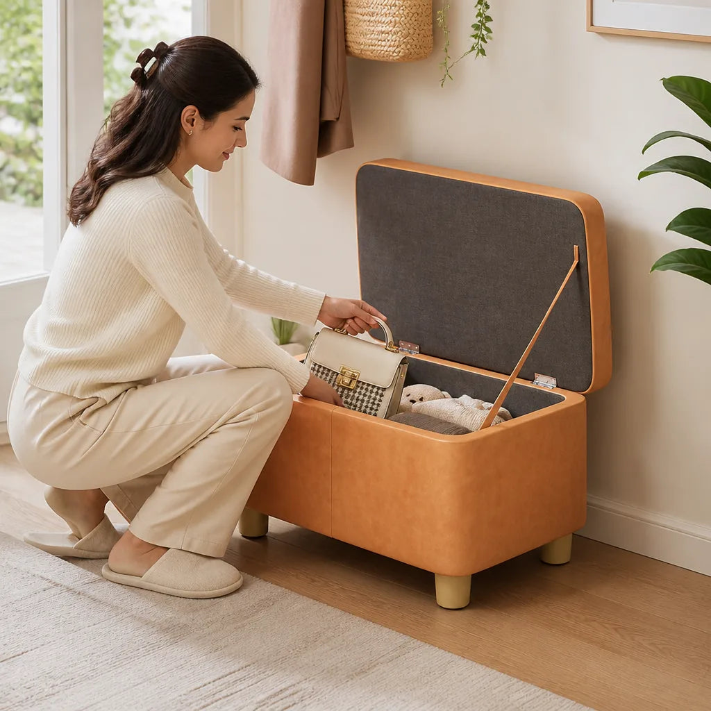 Outdoor Storage Bench Lift-Top Cushioned Seat Waterproof