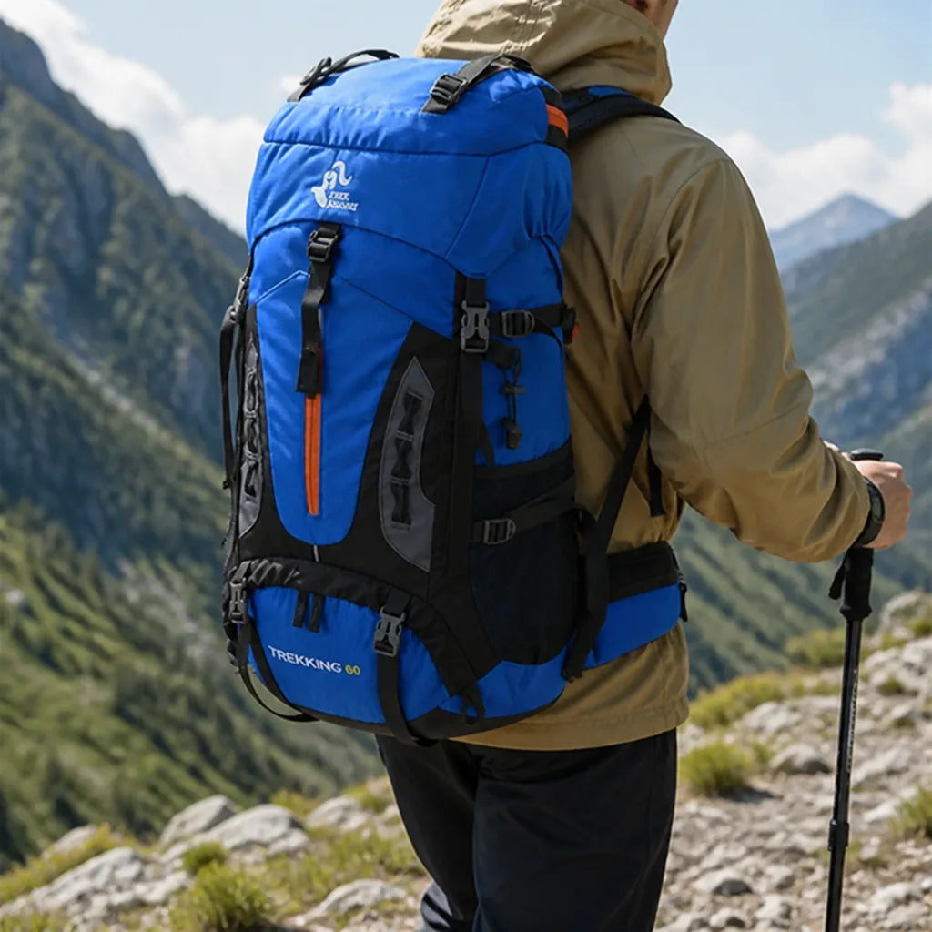 Padded Shoulder Straps And Hip Belt Backpack (60 L)
