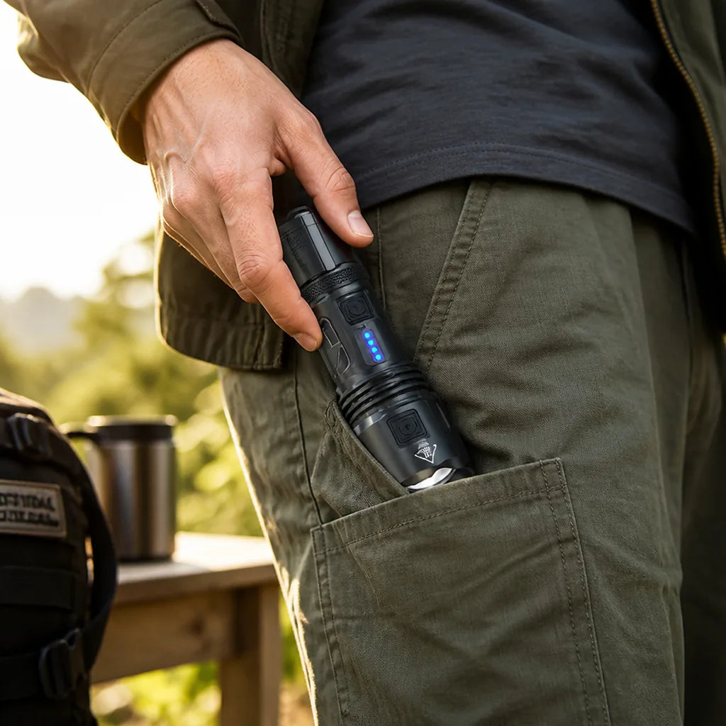 Pocket Flashlight High-Lumen Adjustable Zoom