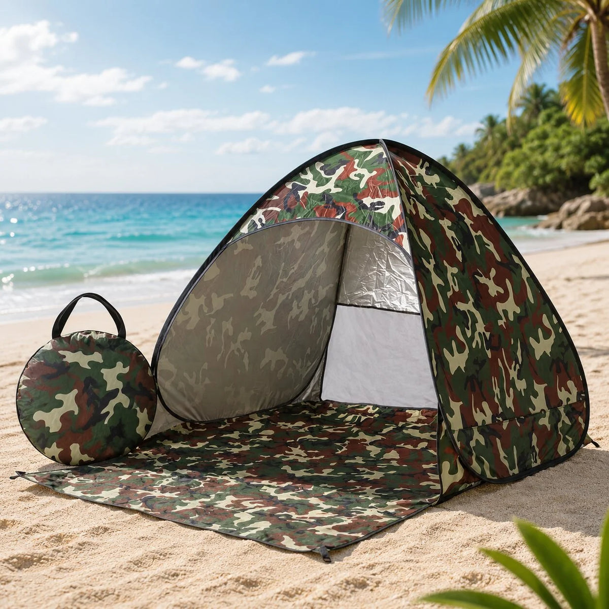 Pop-Up Beach Tent Instant Setup UV Protection
