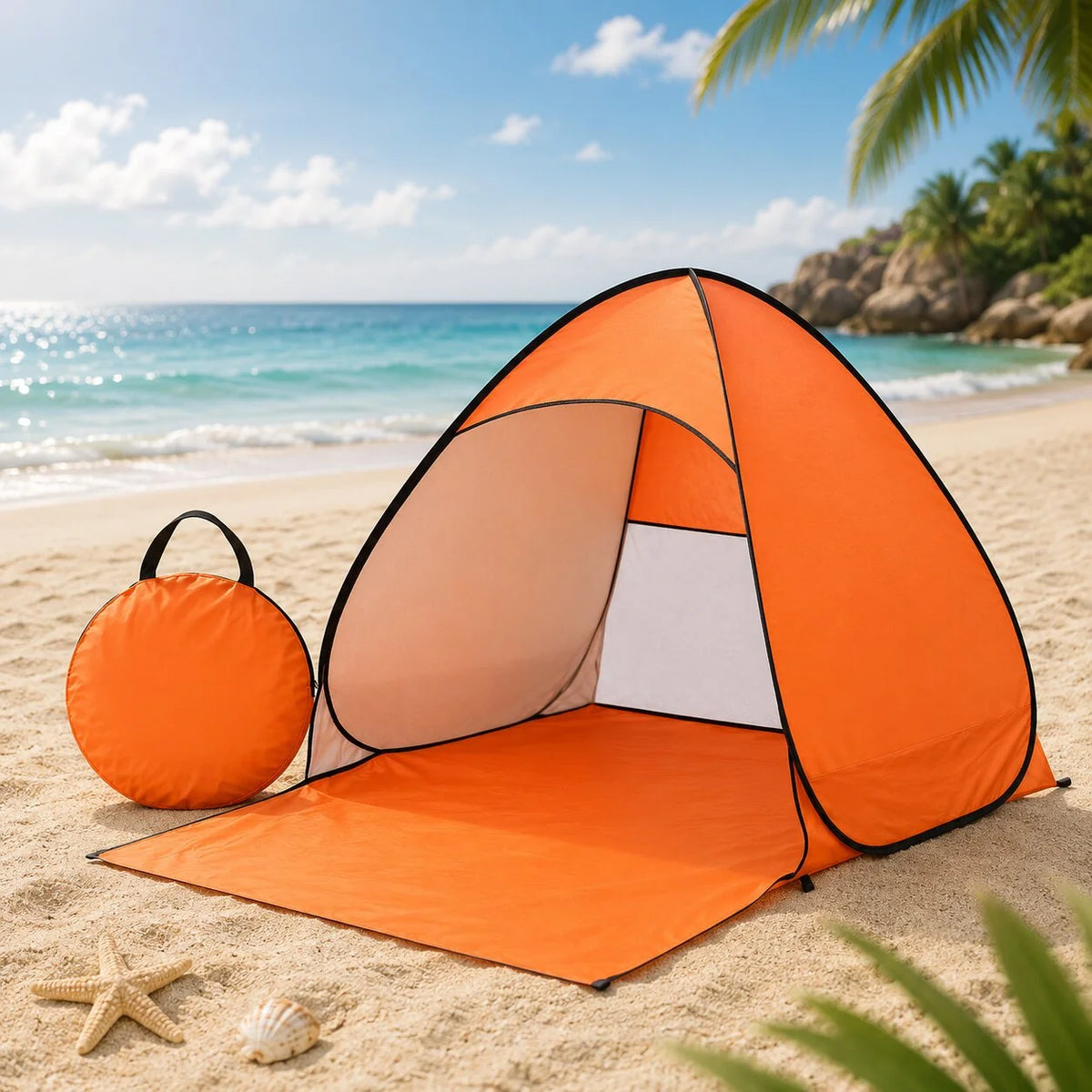 Pop-Up Beach Tent Instant Setup UV Protection