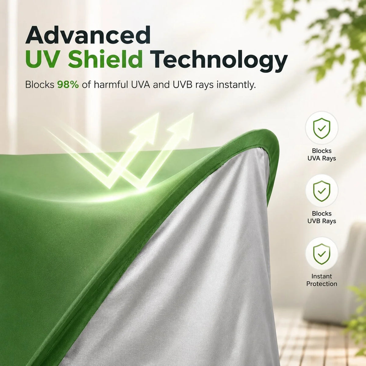 Pop-Up Beach Tent Instant Setup UV Protection