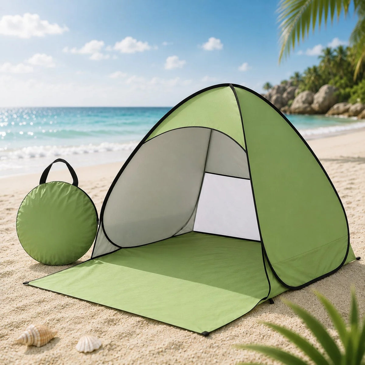 Pop-Up Beach Tent Instant Setup UV Protection