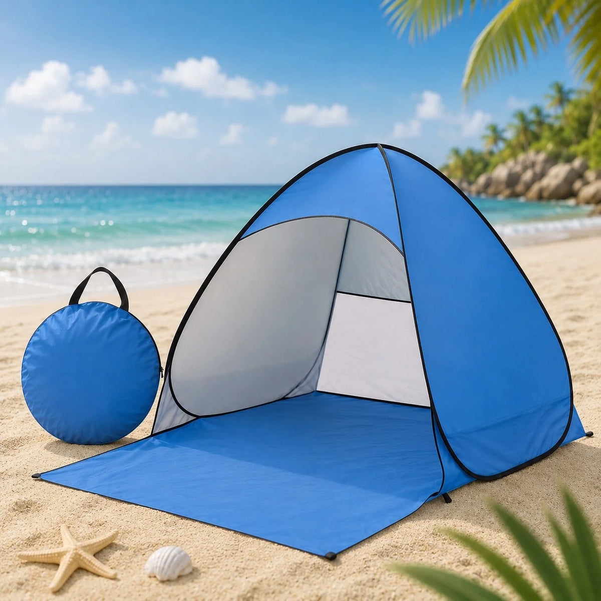 Pop-Up Beach Tent Instant Setup UV Protection