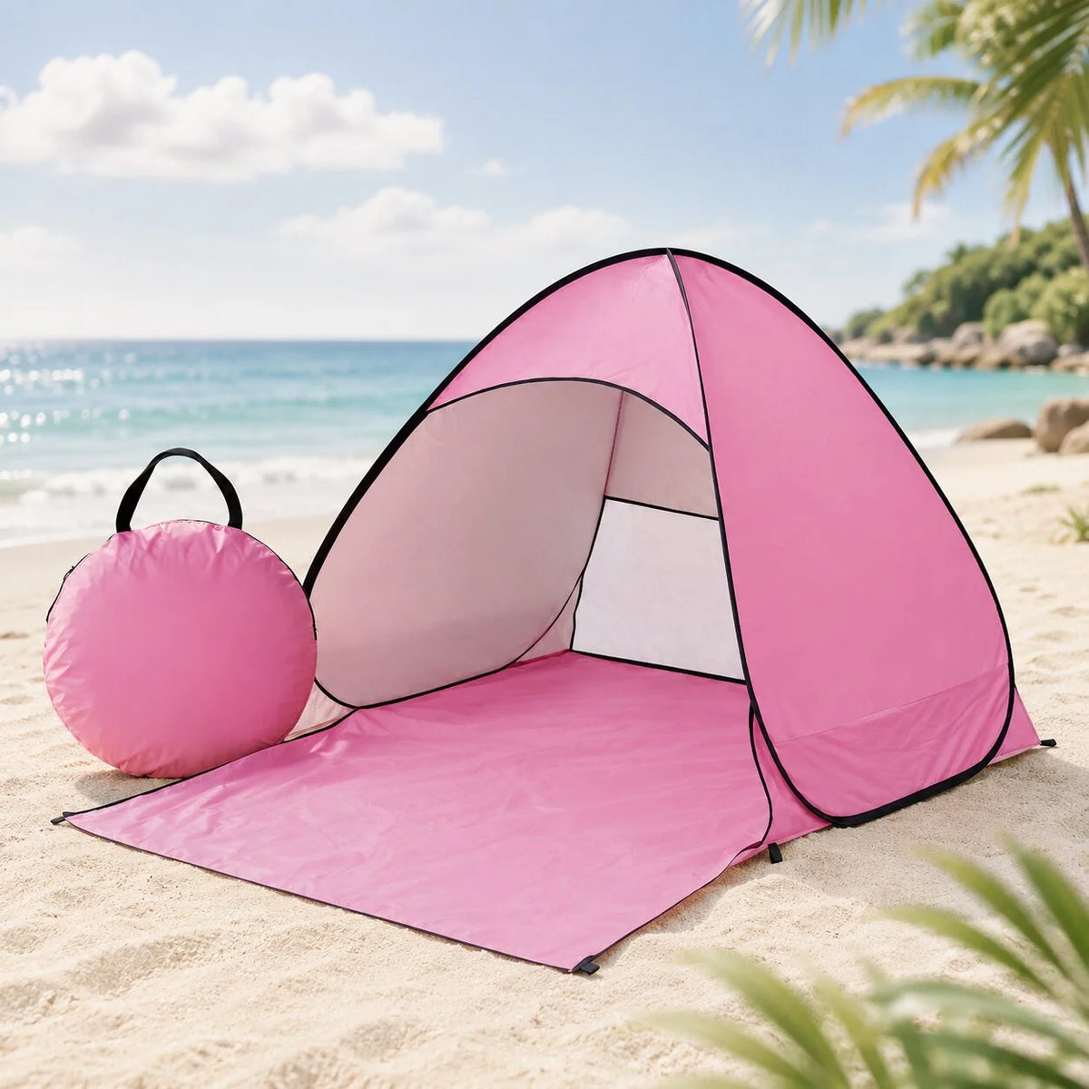 Pop-Up Beach Tent Instant Setup UV Protection