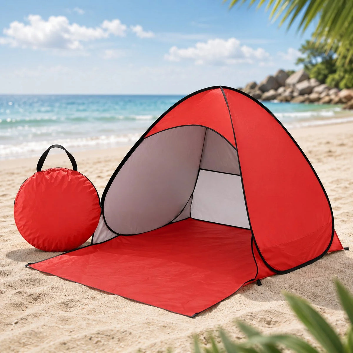 Pop-Up Beach Tent Instant Setup UV Protection