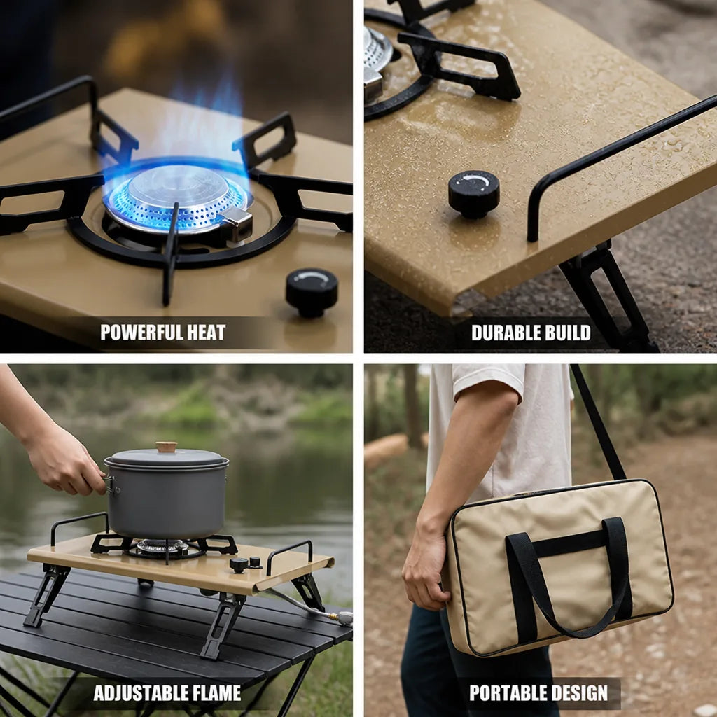 Portable Gas Stove 4000W Foldable Stainless Steel