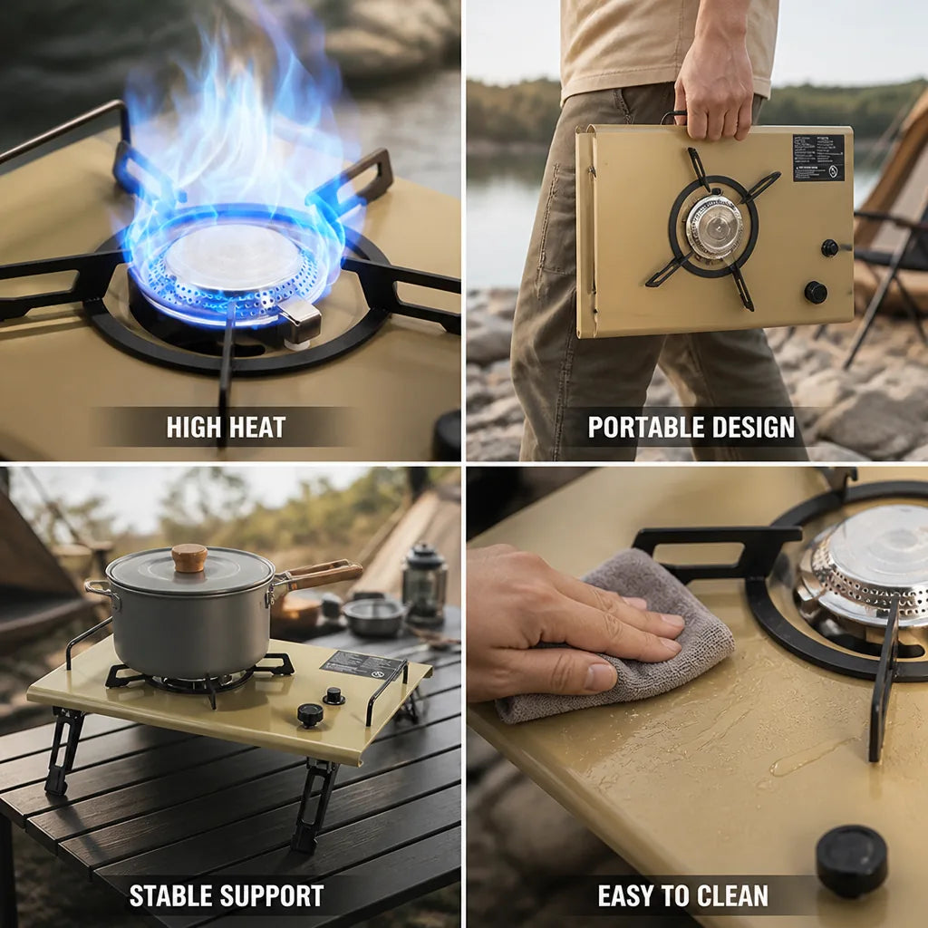 Portable Gas Stove 4000W Stainless Steel Single Burner