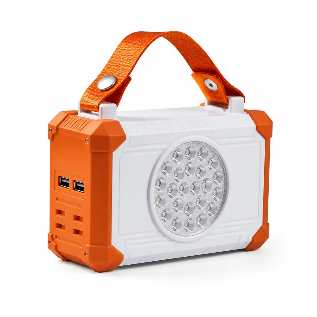 Portable Rechargeable LED Lamp (Adjustable Brightness And USB Charging Ports)