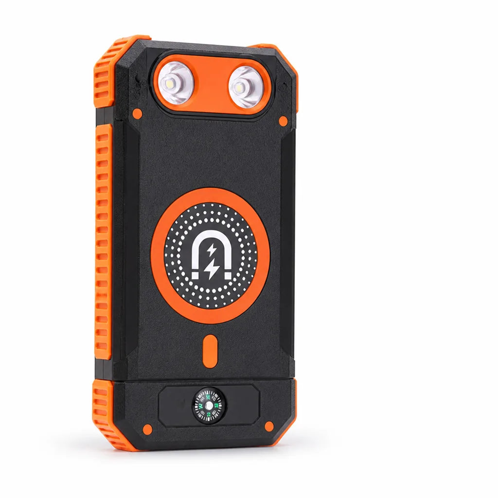 Power Bank 20000 mAh Solar Charging LED & Compass