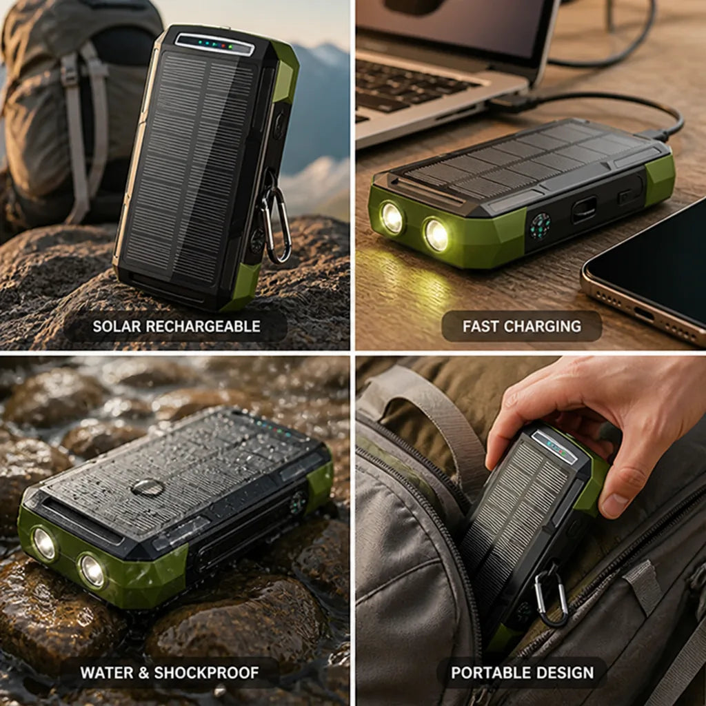 Power Bank 73,200 mAh Solar & 100W USB-C/USB-A