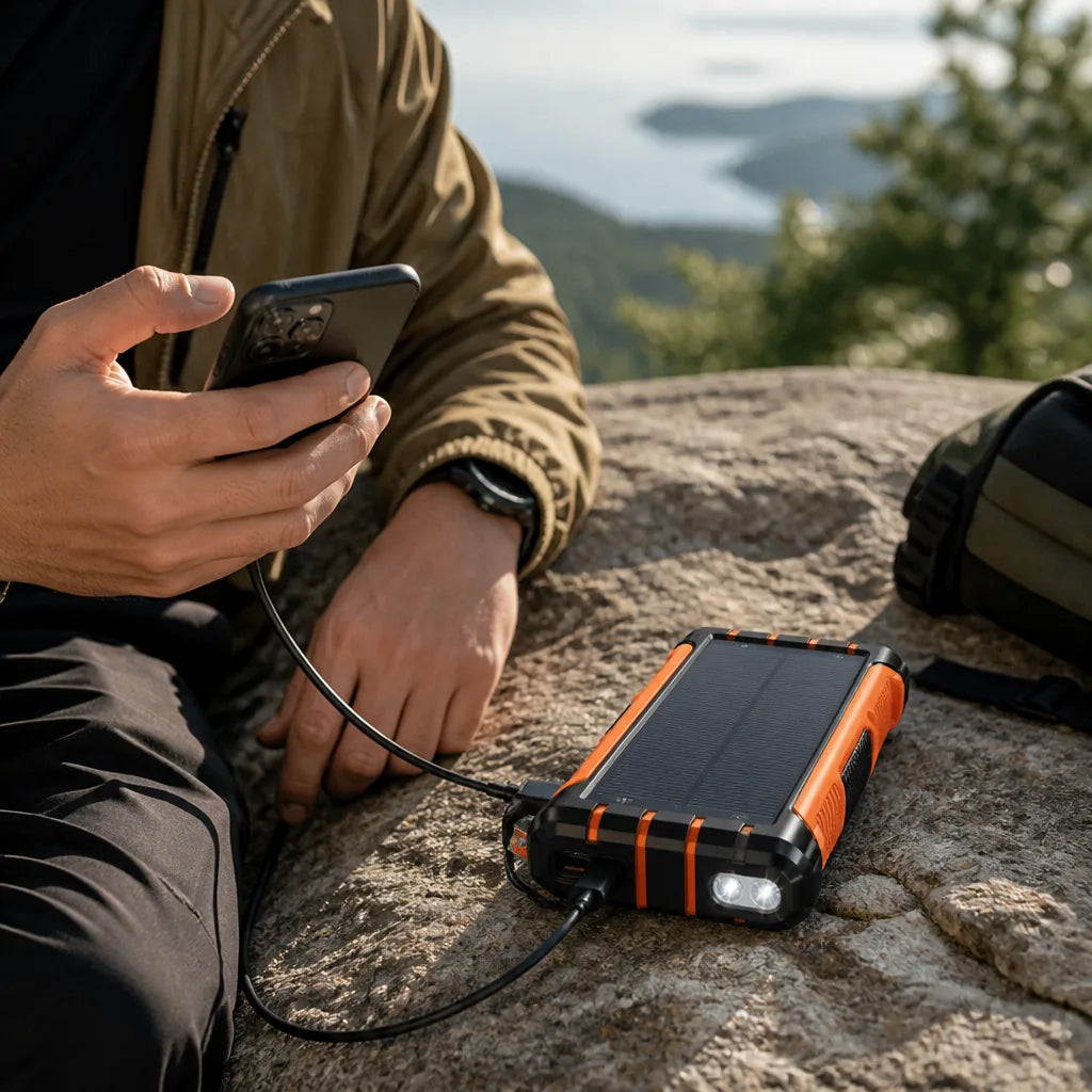 Power Bank Solar & Hand-Crank 20000 mAh Weatherproof