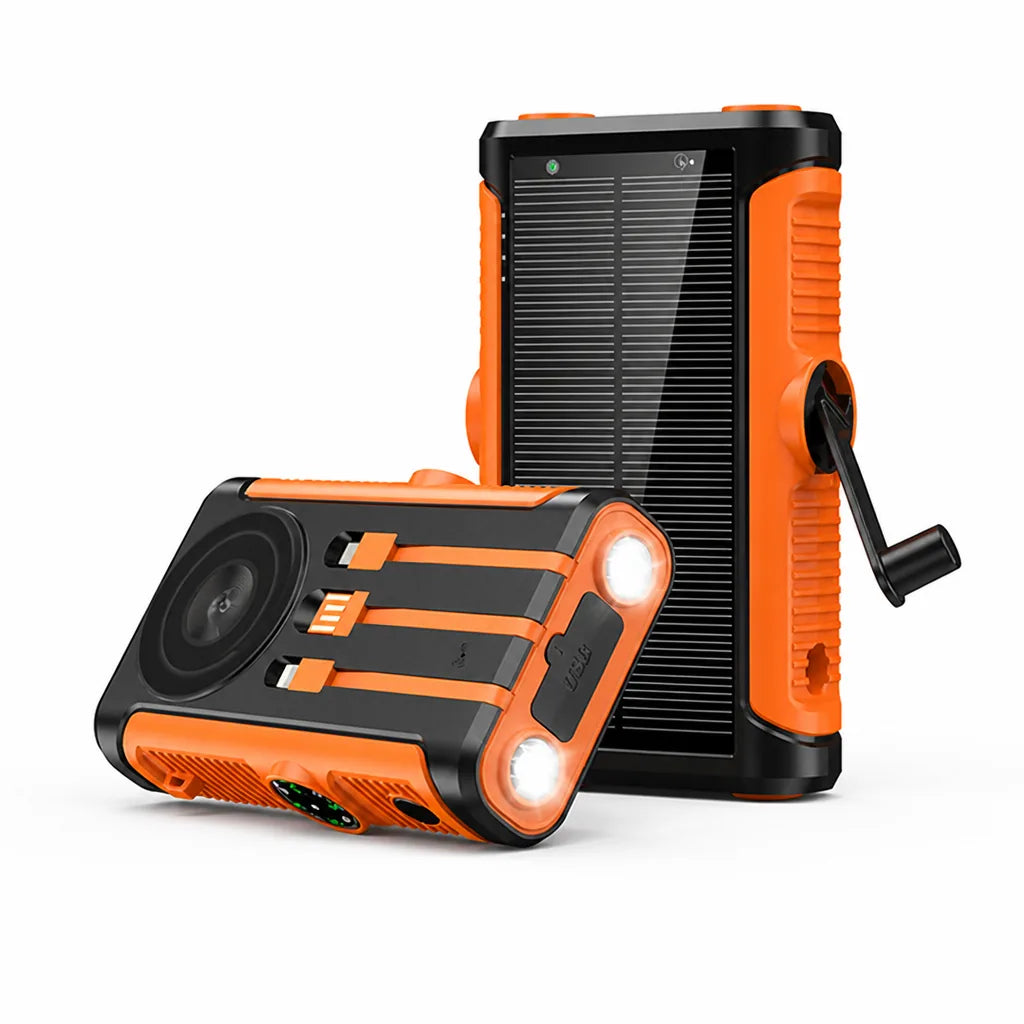 Power Bank Solar & Hand-Crank 20000 mAh Weatherproof