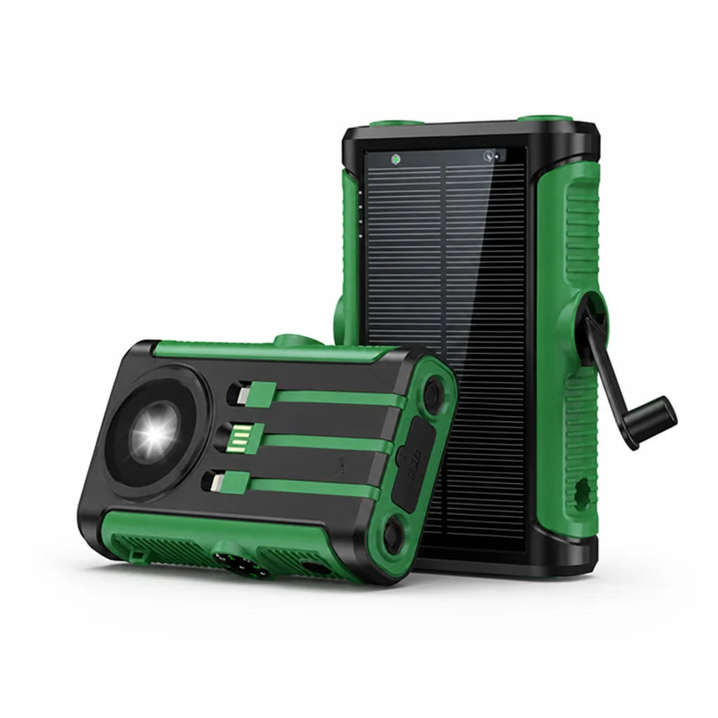 Power Bank Solar & Hand-Crank 20000 mAh Weatherproof