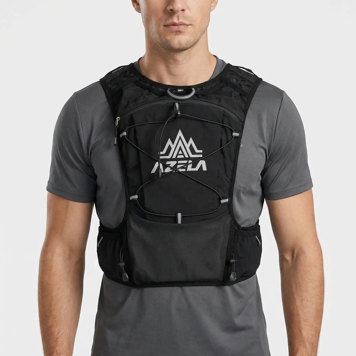 Running Hydration Vest Lightweight Low-Bounce Front Bottle Pockets