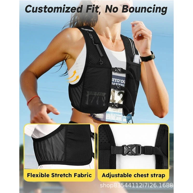 Running Vest Hydration Bladder Compatible Lightweight & Breathable