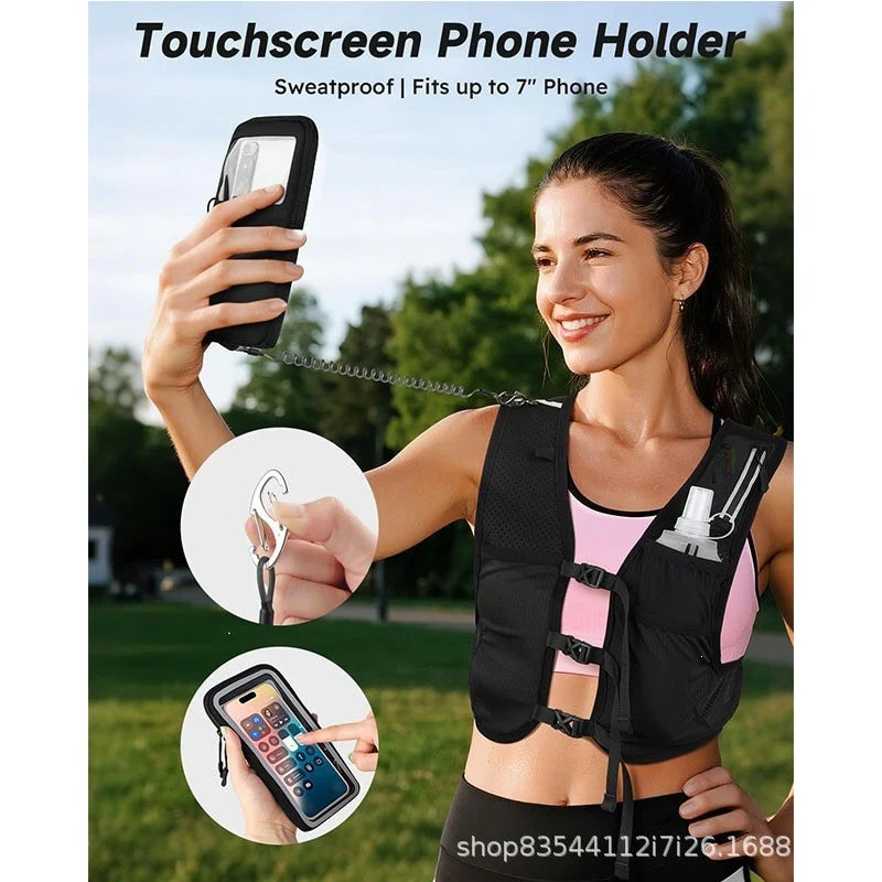 Running Vest Hydration Bladder Compatible Lightweight & Breathable