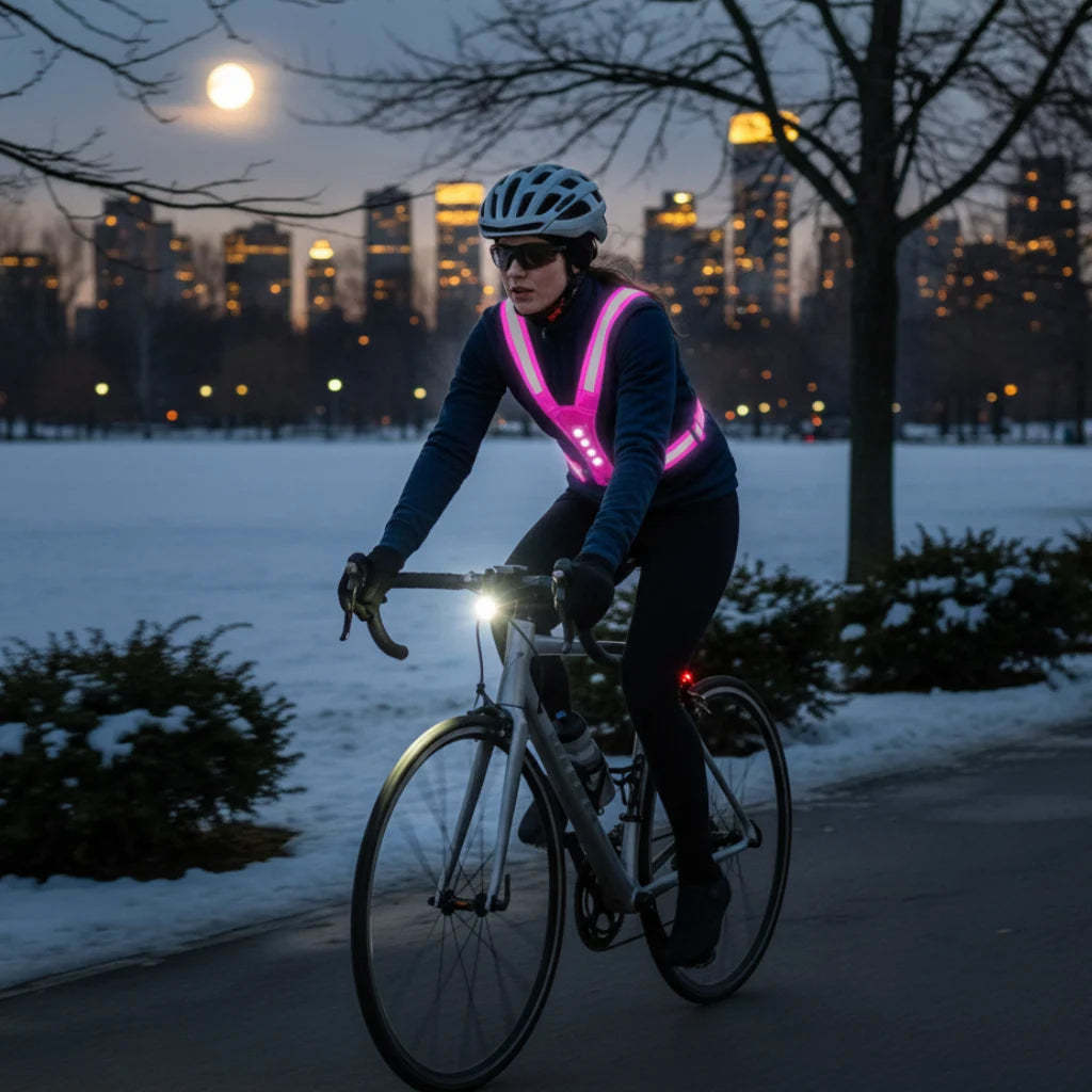 Running Vest LED USB Rechargeable 360 Degree Visibility
