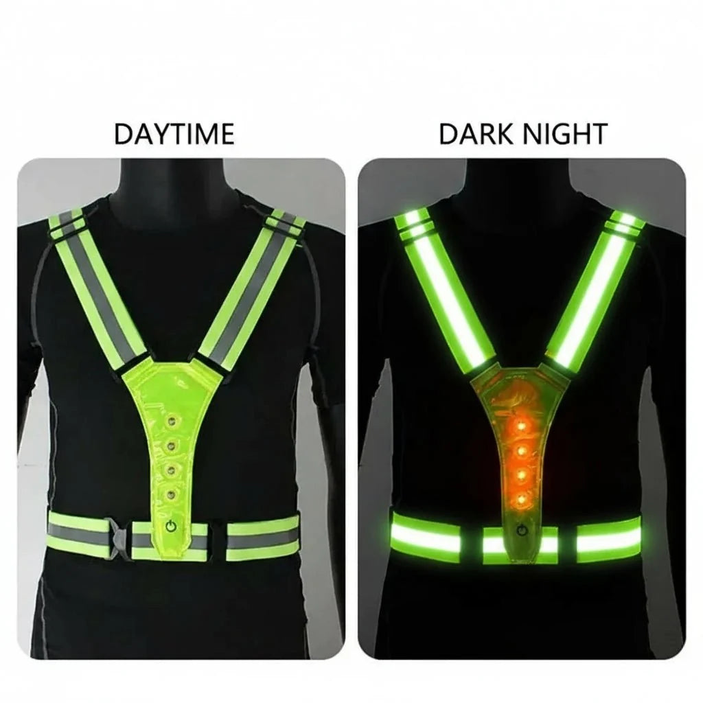 Running Vest LED USB Rechargeable 360 Degree Visibility