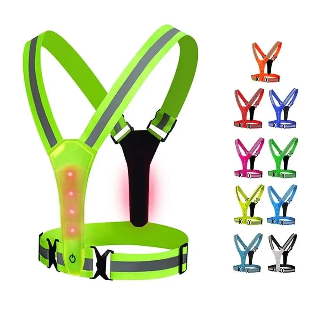 Running Vest LED USB Rechargeable 360 Degree Visibility