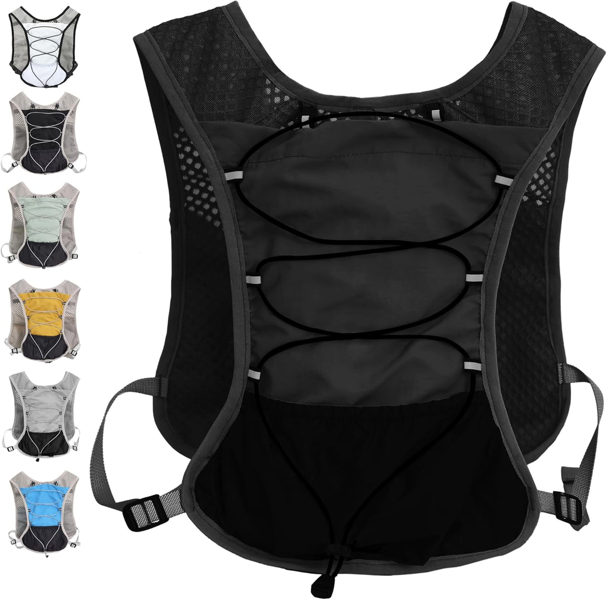 Running Vest Ultra Lightweight Breathable Mesh Adjustable Fit