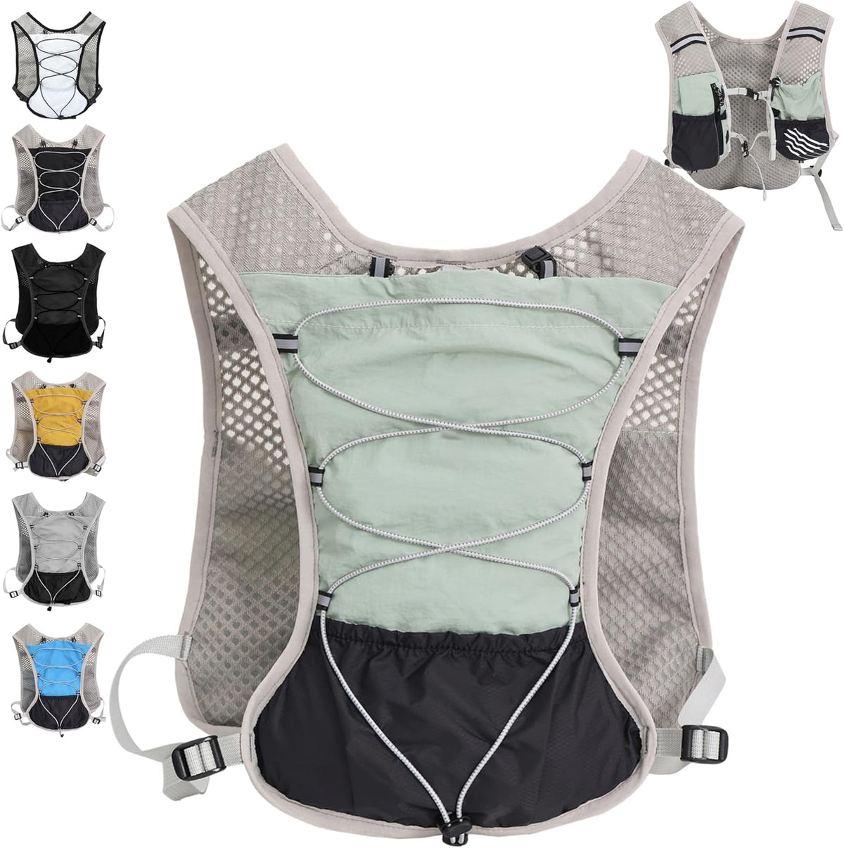 Running Vest Ultra Lightweight Breathable Mesh Adjustable Fit