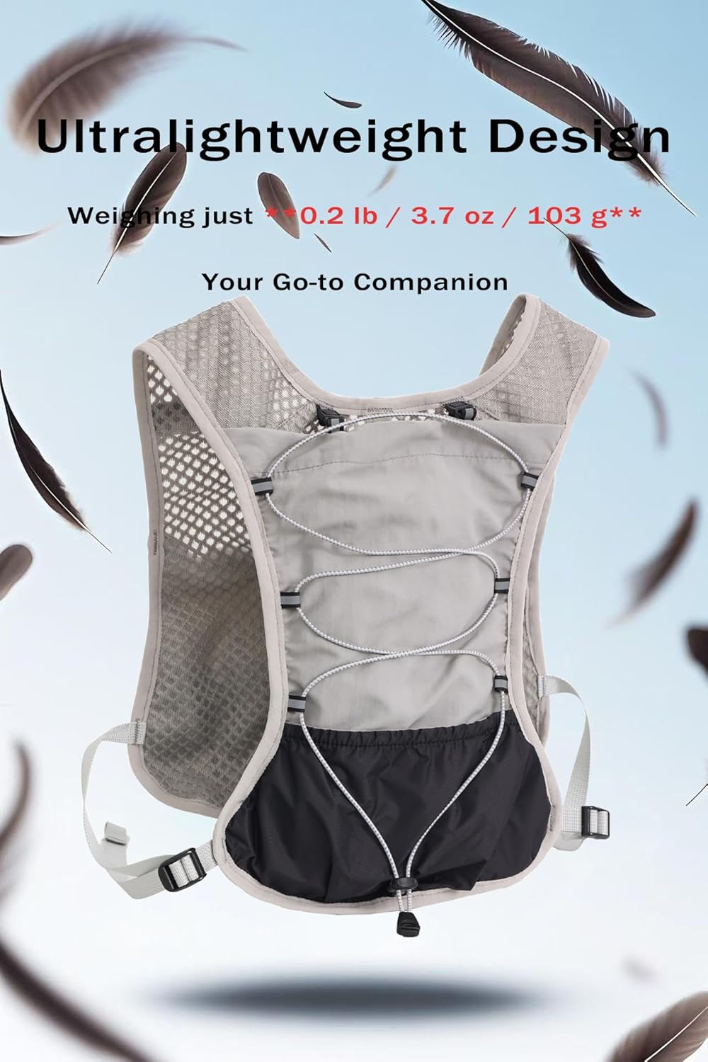 Running Vest Ultra Lightweight Breathable Mesh Adjustable Fit