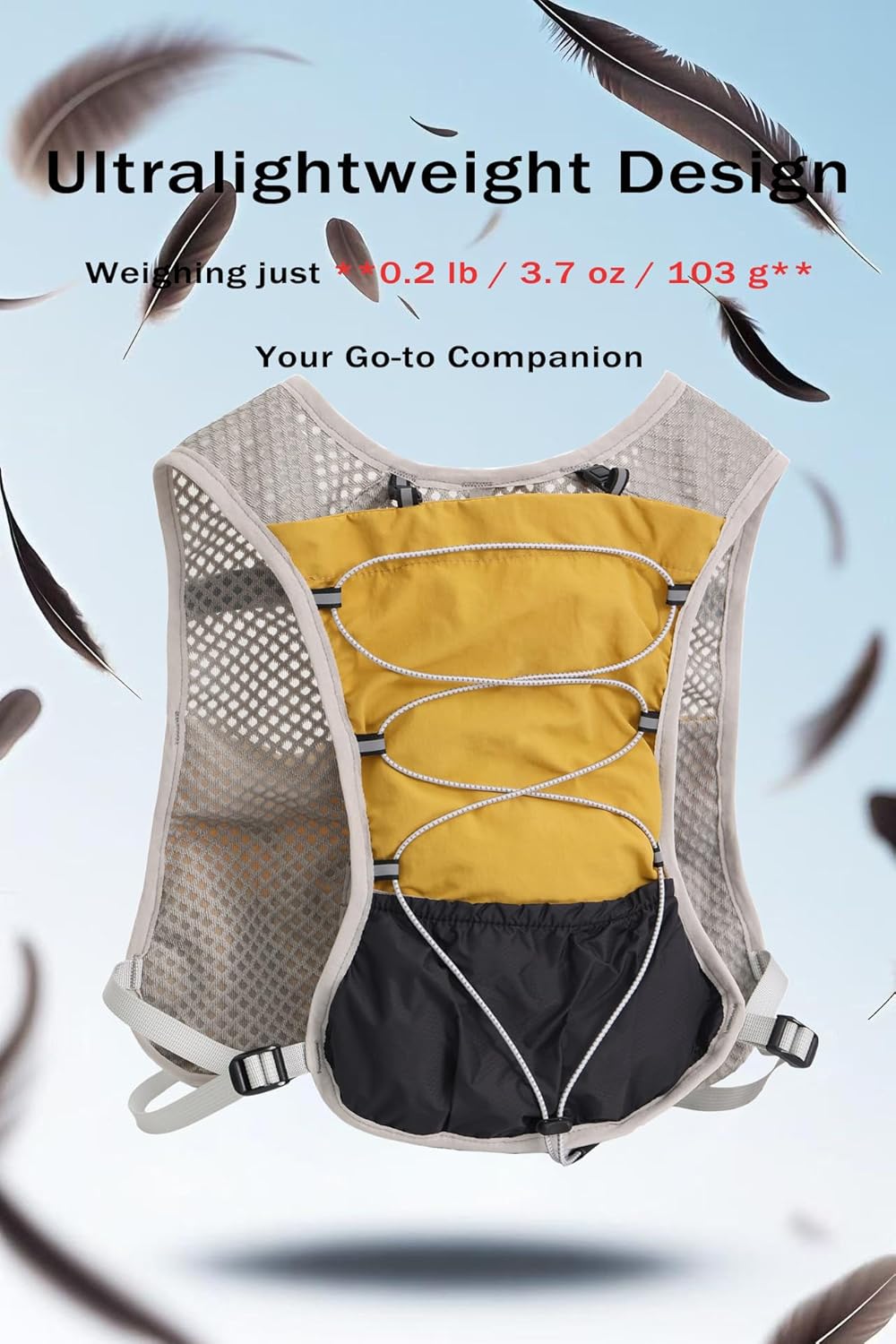 Running Vest Ultra Lightweight Breathable Mesh Adjustable Fit