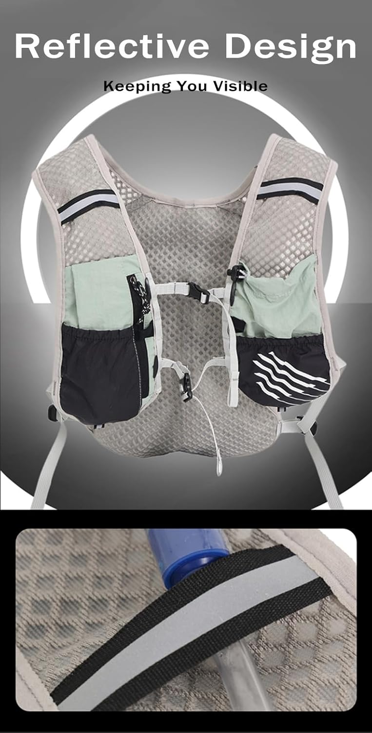 Running Vest Ultra Lightweight Breathable Mesh Adjustable Fit