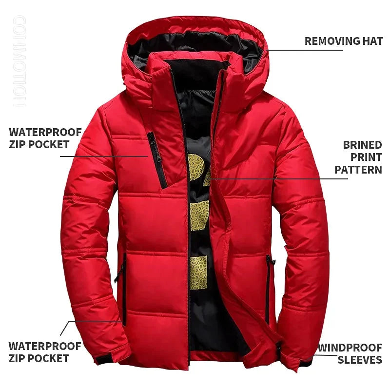 Ski Jacket Insulated Slim Fit Hooded