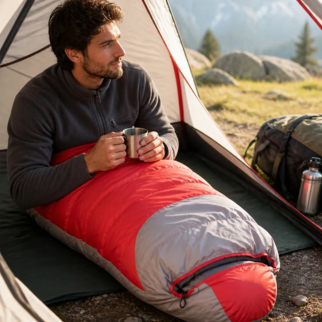 Sleeping Bag Down-Fill Water-Repellent Lightweight & Packable