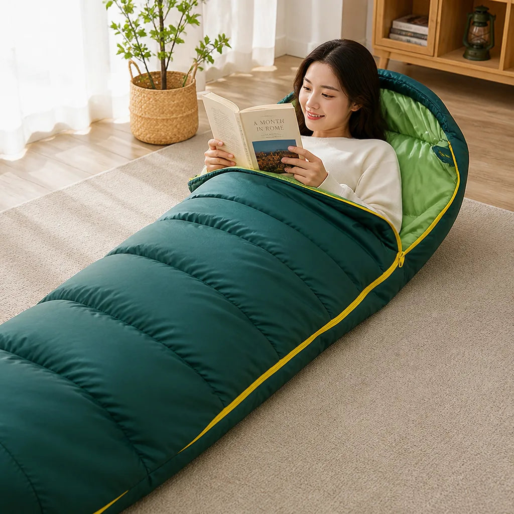 Sleeping Bag Insulated Hooded Water-Resistant