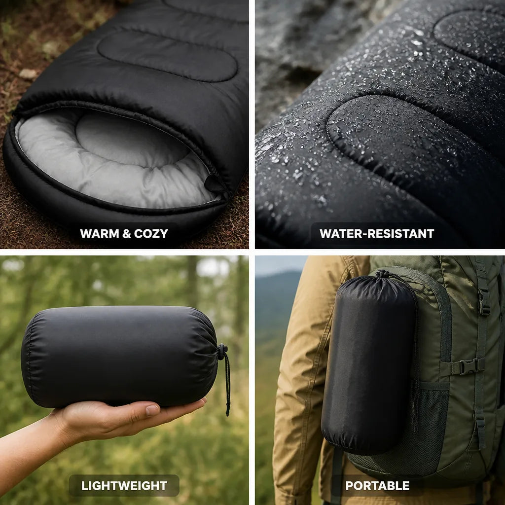 Sleeping Bag Insulated Water-Resistant Lightweight & Packable