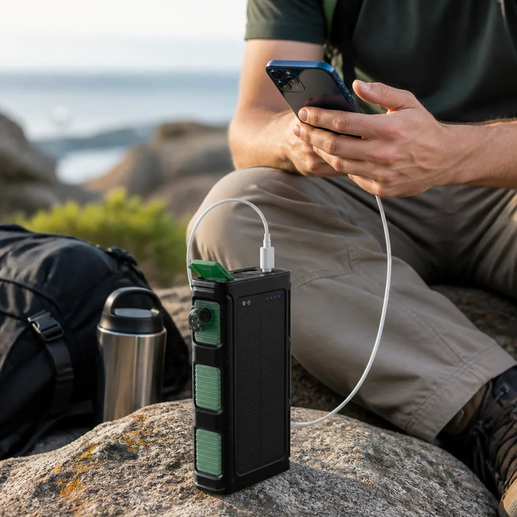 Solar Power Bank High Capacity Waterproof