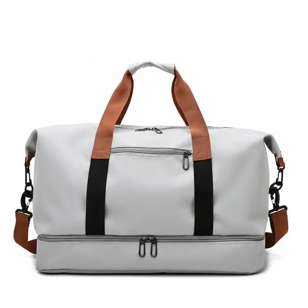 Sports Bag Shoe Compartment & Wet Pocket Detachable Strap