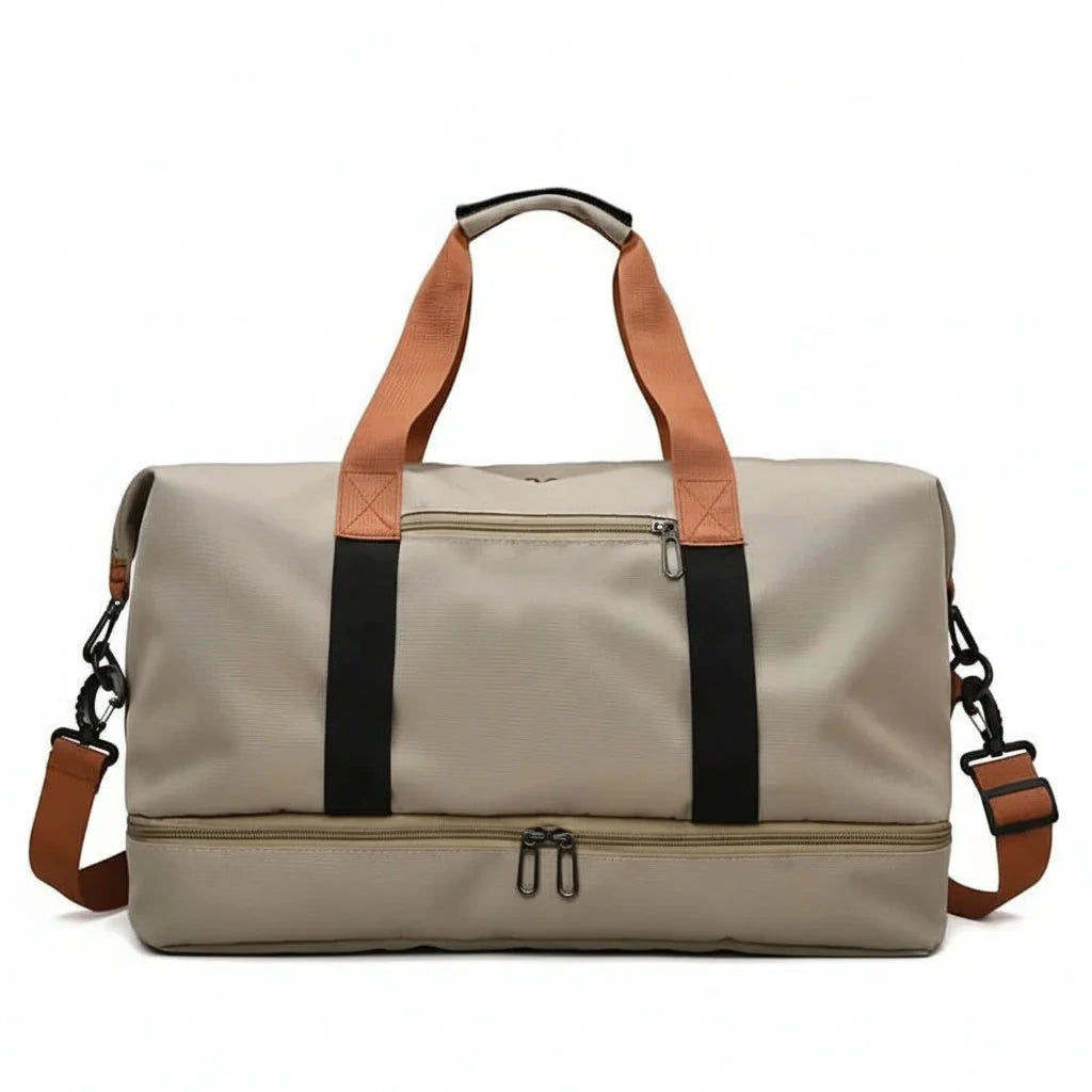 Sports Bag Shoe Compartment & Wet Pocket Detachable Strap