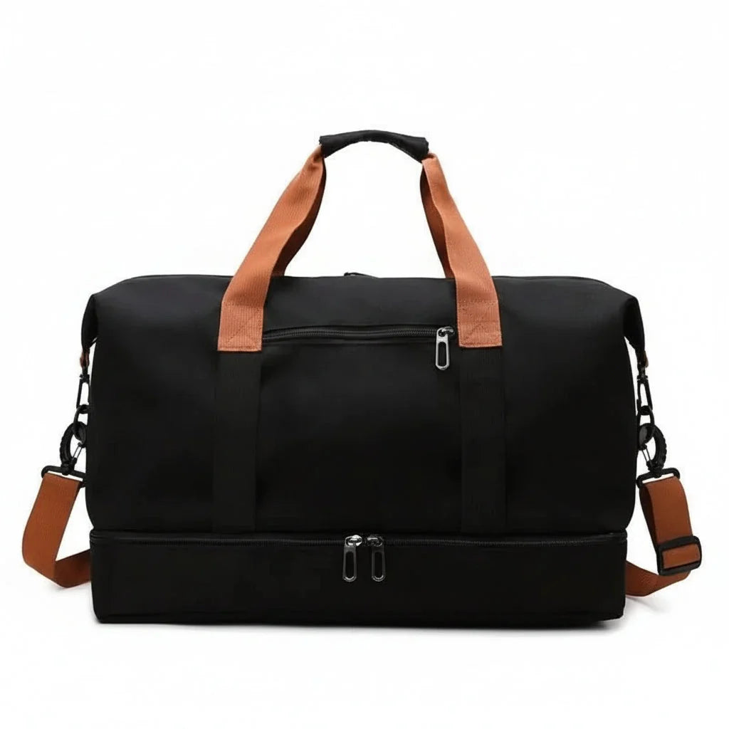 Sports Bag Shoe Compartment & Wet Pocket Detachable Strap