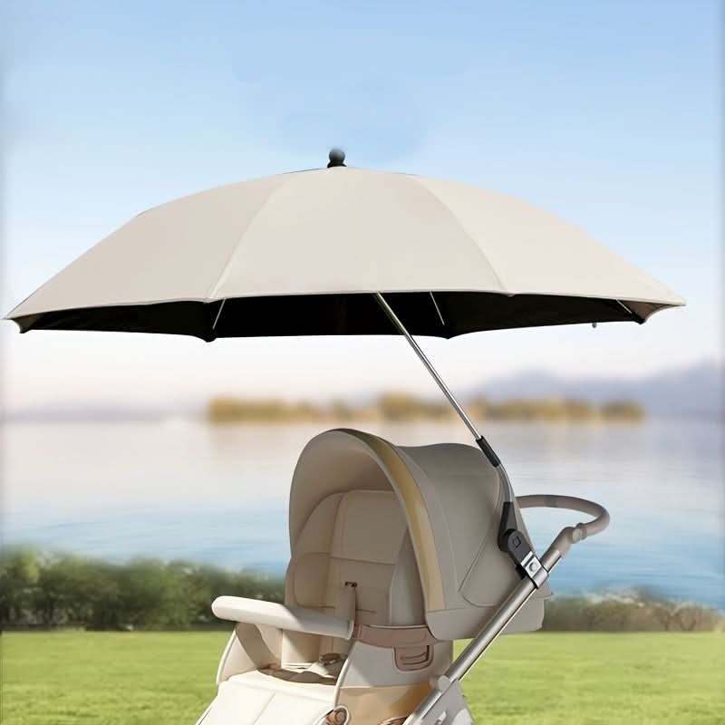 Stroller Sunshade Umbrella UV-Resistant Bendable Arm & Clamp Mount