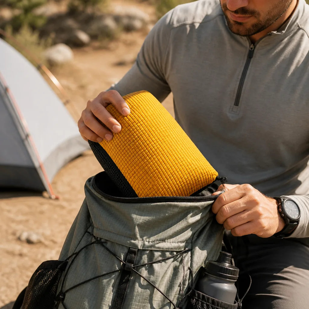 Stuff Sack Pillow 2-In-1 Ultralight UHMWPE Nylon & Fleece