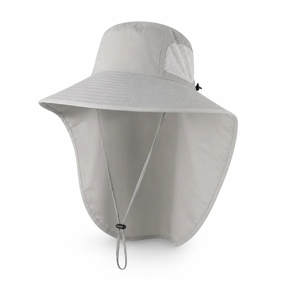 Sun Hat Wide Brim & Neck Flap Breathable Nylon