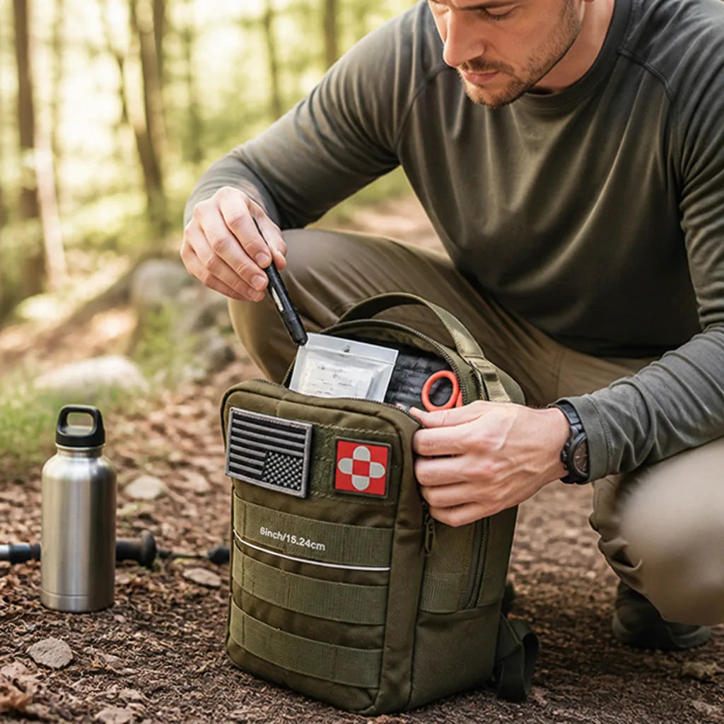 Survival Backpack Compact Lightweight Includes First Aid Kit