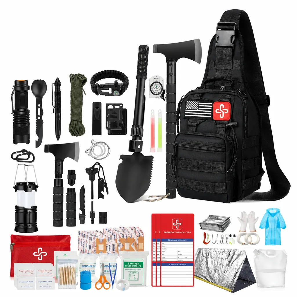 Survival Kit 262-Piece First Aid & Carbon Steel Tools