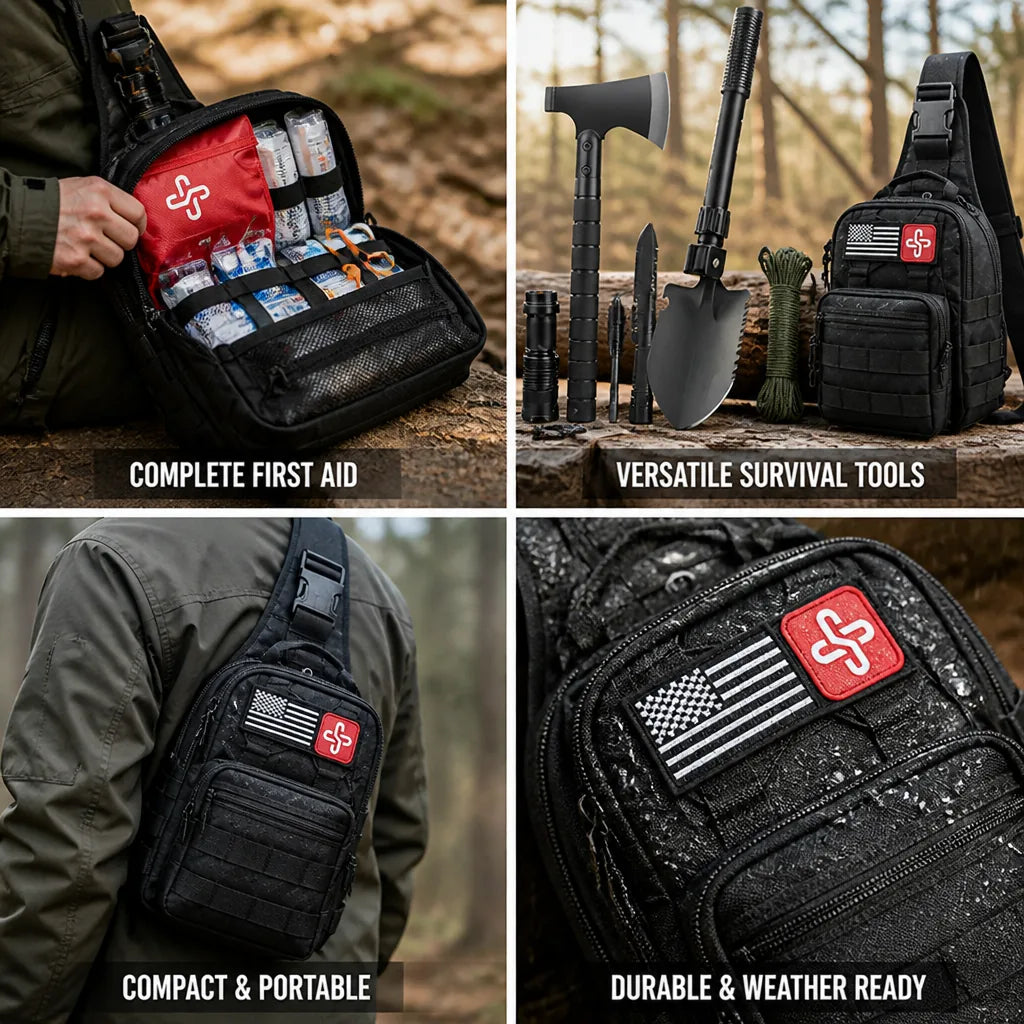 Survival Kit 262-Piece First Aid & Carbon Steel Tools