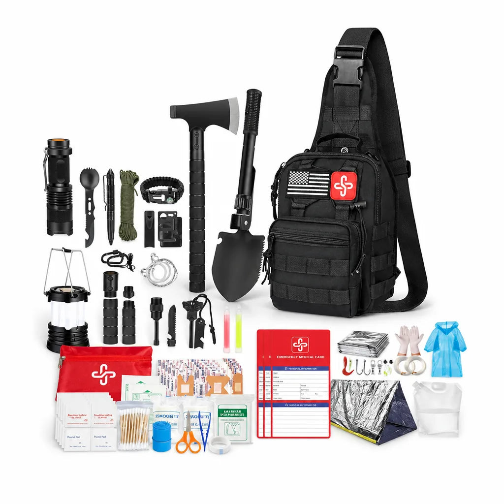 Survival Kit 262-Piece First Aid & Carbon Steel Tools