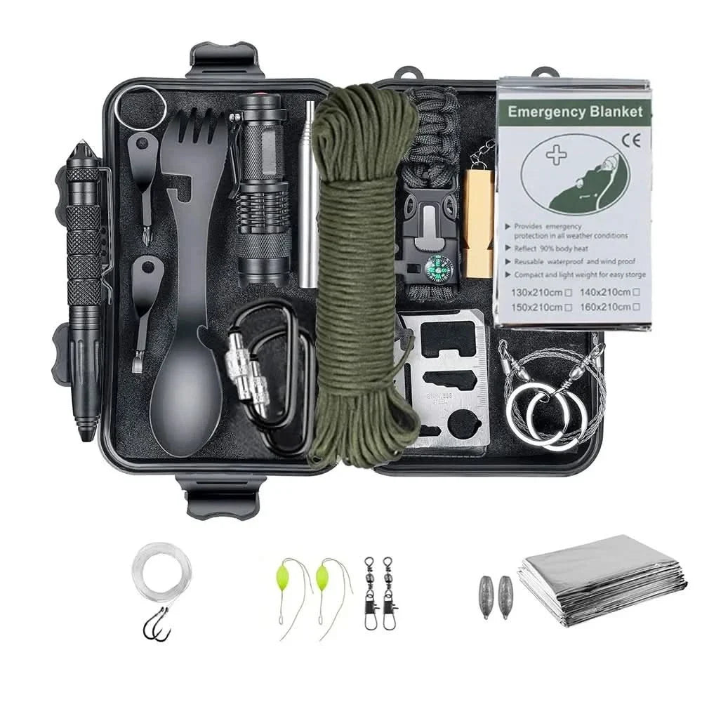 Survival Kit Multi-Tool & First Aid Nylon Case