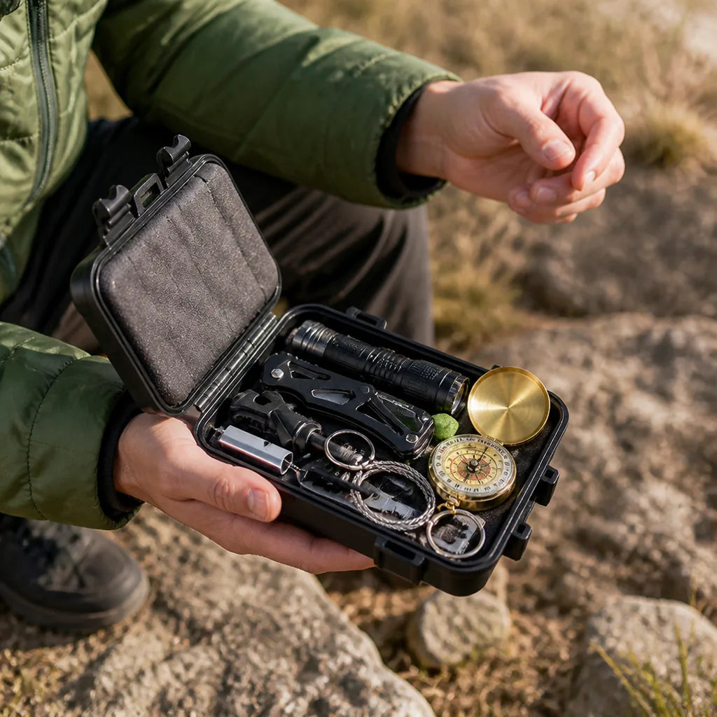 Survival Kit Waterproof Pouch & Tactical Tools