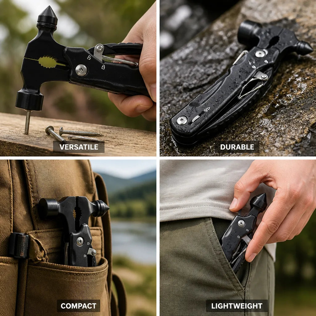 Survival Multi-Tool Compact & Lightweight Aluminum-Copper Alloy